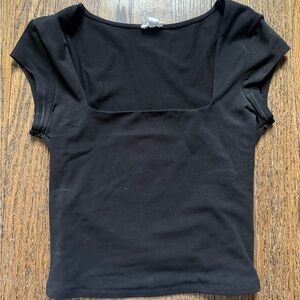 Garage Black Short Sleeve Women's Top